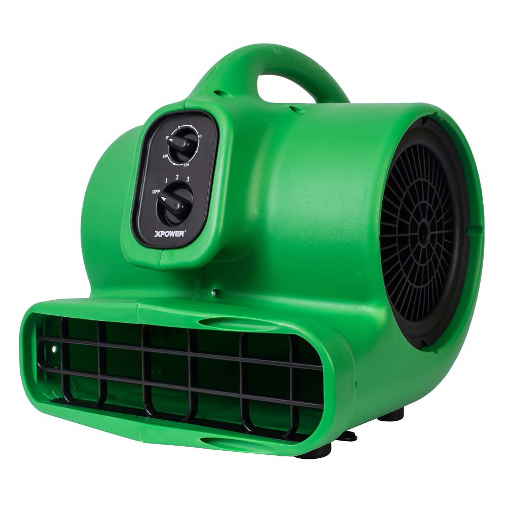 XPOWER P-430AT 1/3 HP- Air Mover Dryer & Power Outlets
