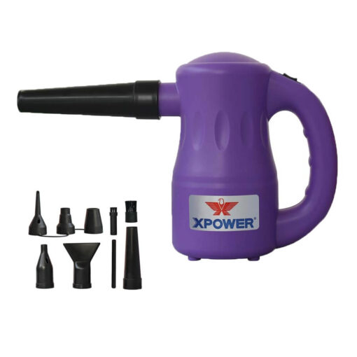 XPOWER B-53 Airrow Pro Multipurpose Home Pet Dryer with 8 Nozzles for Different Applications - Purple