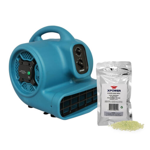 XPOWER P-450NT Scented Air Mover with Timer, Ionizer & 8 oz Aroma Beads Refill - Grapefruit