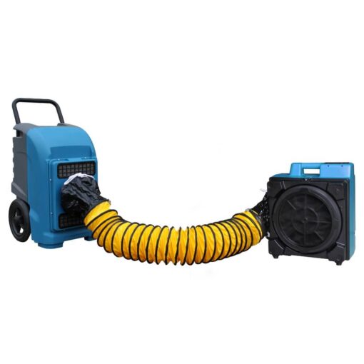 Connect ducting to XPOWER Air Scrubber and XPOWER Dehumidifier for industrial, residential, and construction applications