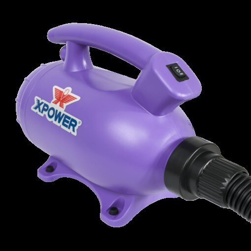 XPOWER B-55 Home Dog Grooming 2-in-1 Force Pet Dryer & Vacuum - Purple
