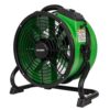 XPOWER X-34AR 1/4 HP Sealed Motor Variable Speed Industrial Axial Fan with Power Outlets - Green