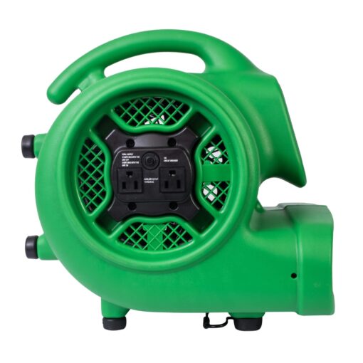 XPOWER P-430AT 1/3 HP Air Mover, Carpet Dryer, Floor Fan, Blower with Timer & Power Outlets - Air Chaser Exclusive