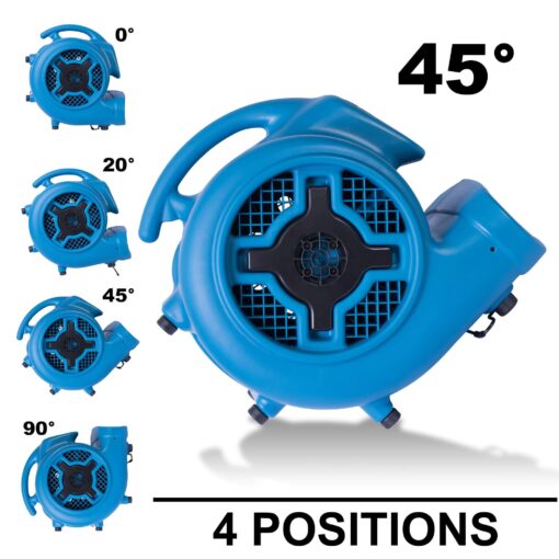 XPOWER P-830 1 HP Air Mover, Carpet Dryer, Floor Fan, Blower