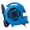 XPOWER P-800H 3/4 HP Air Mover, Carpet Dryer, Floor Fan, Blower with Telescopic Handle & Wheels - Blue