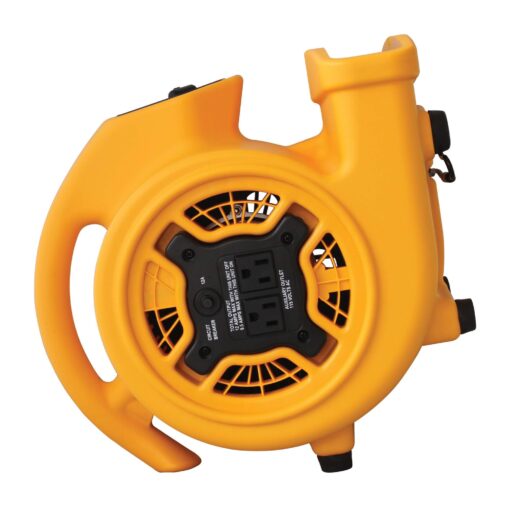 XPOWER P-130A 1/5 HP Mini Air Mover with Built-in Power Outlets
