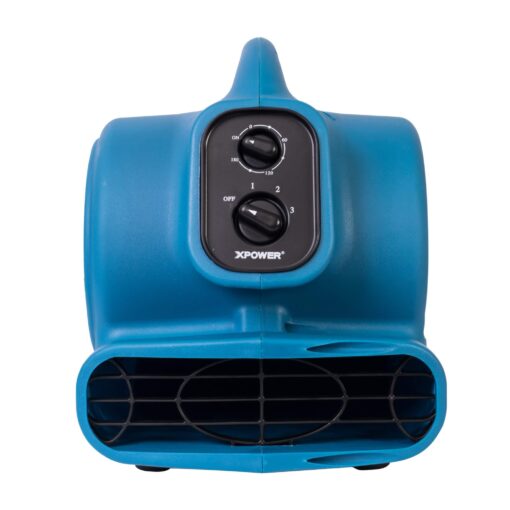 XPOWER P-230AT 1/5 HP Mini Air Mover with Timer & Power Outlets