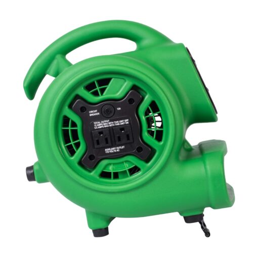 XPOWER P-230AT 1/5 HP Mini Air Mover with Timer & Power Outlets