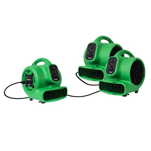 XPOWER P-230AT 1/5 HP Mini Air Mover with Timer & Power Outlets