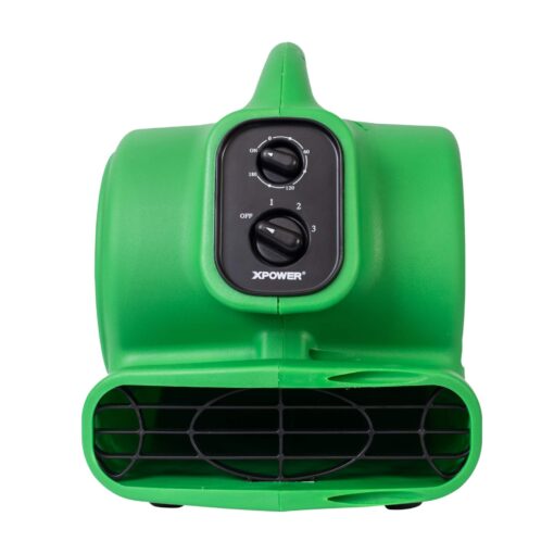 XPOWER P-230AT 1/5 HP Mini Air Mover with Timer & Power Outlets