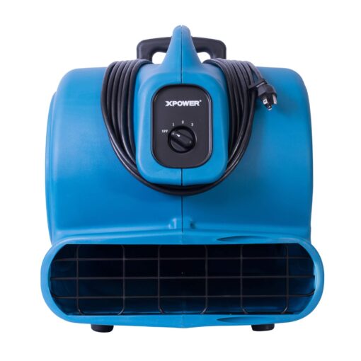 XPOWER P-830H 1 HP Air Mover, Carpet Dryer, Floor Fan, Blower with Handle & Wheels