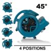 XPOWER X-600A 1/3HP Air Mover with GFCI Daisy-Chain (ABS)