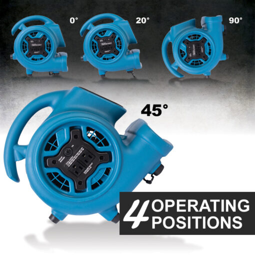 XPOWER 600 CFM 3-Speed Multi-Purpose Mini Mighty Air Mover Utility