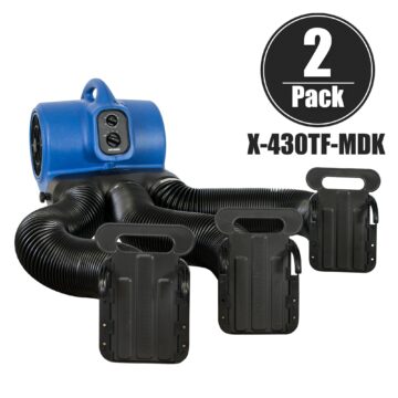 X-430TF MDK Professional 3 Speed Cage Dryer with Multi Cage Drying Hose Kit Timer and Filters ( 2 PACK )