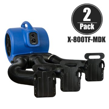 X-800TF Professional 3 Speed Cage Dryer with Multi Cage Drying Hose Kit, Timer and Filters ( 2 PACK )